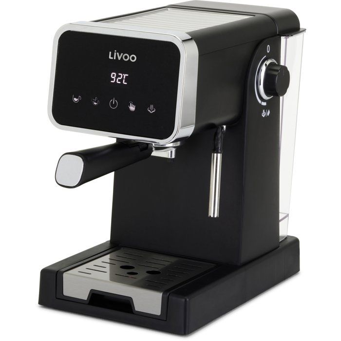 LIVOO Espresso Coffee Machine - DOD218N - 1100 W - 20 Bars - Black