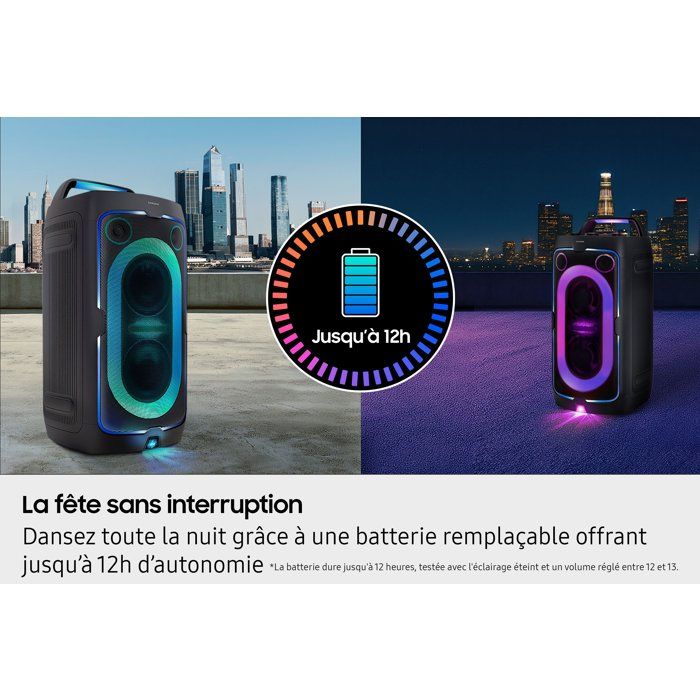 SAMSUNG - Speaker - MX ST40F/XE - 160W - Light Effects - Bluetooth - 16-hour Battery Life - Black