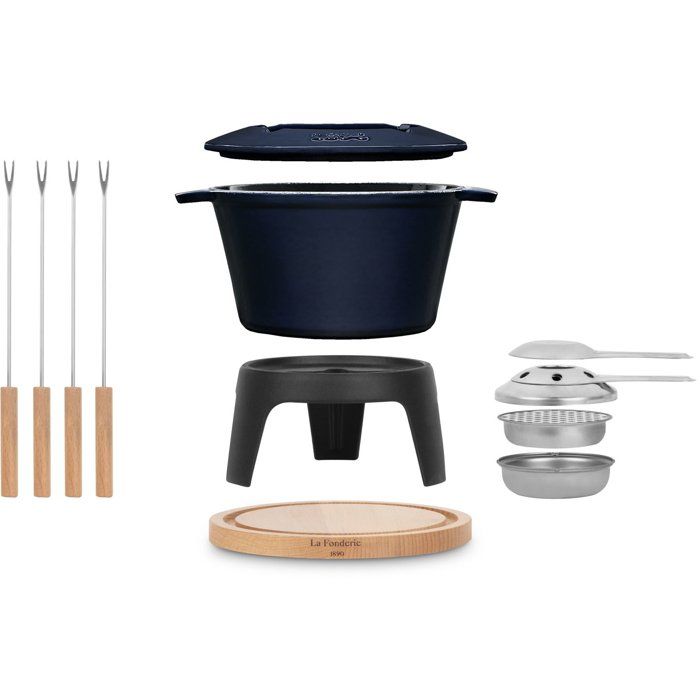 LA FONDERIE 1890 MONT D'ARBOIS Fondue Pot - 1.2 L - Serves 4 - Blue