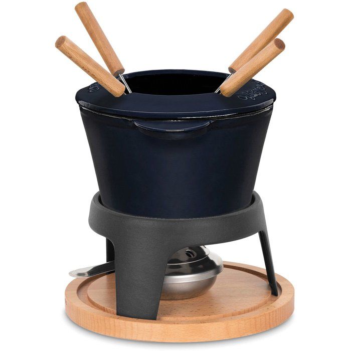 LA FONDERIE 1890 MONT D'ARBOIS Fondue Pot - 1.2 L - Serves 4 - Blue