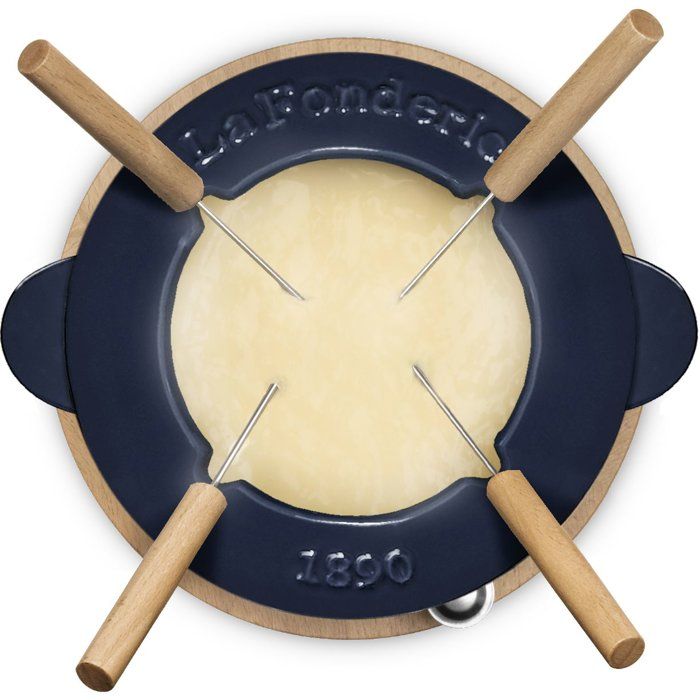 LA FONDERIE 1890 MONT D'ARBOIS Fondue Pot - 1.2 L - Serves 4 - Blue