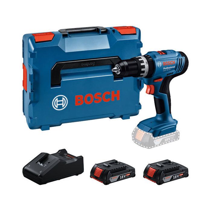BOSCH PROFESSIONAL Cordless Impact Drill - GSB 18V-25 - 2 x GBA 2.0Ah Batteries + GAL 18V-40 L Charger