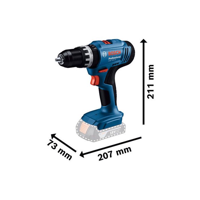 BOSCH PROFESSIONAL Cordless Impact Drill - GSB 18V-25 - 2 x GBA 2.0Ah Batteries + GAL 18V-40 L Charger