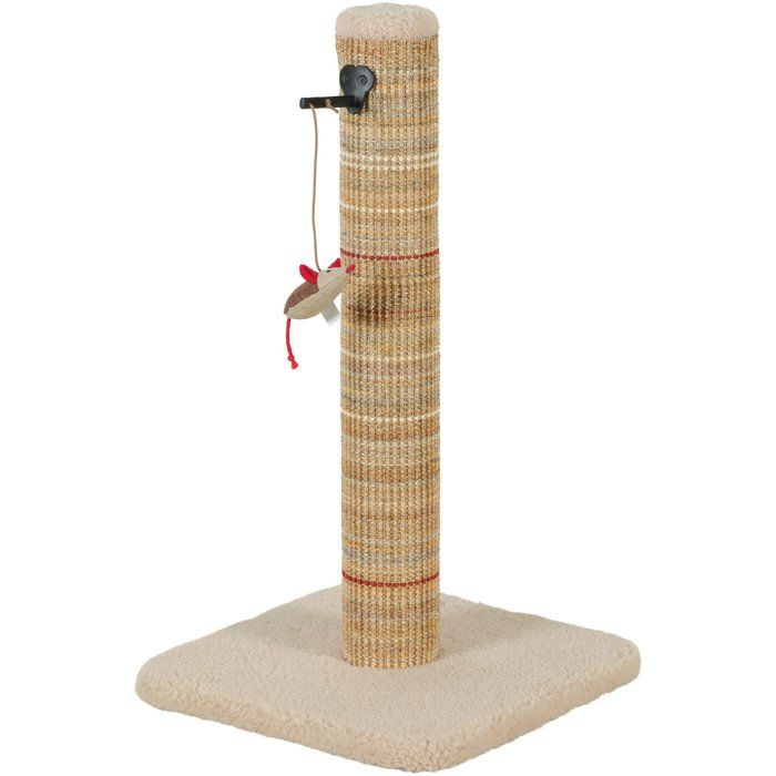 ZOLUX Cat Scratching Post - Sisal - With Hanging Toy - 60 cm - Boreal - Beige
