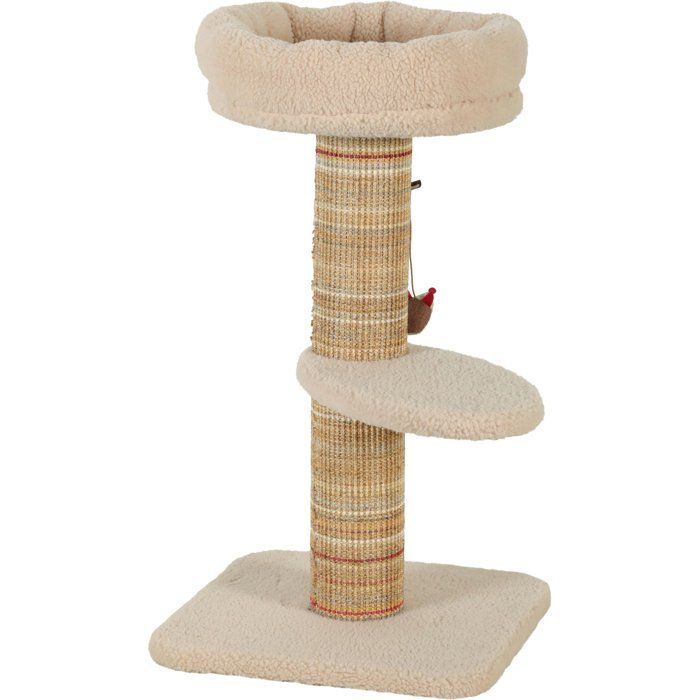 ZOLUX Cat Tree 70 cm - Stable, Resting Area, Mouse Toy, Sisal - Boreal - Beige