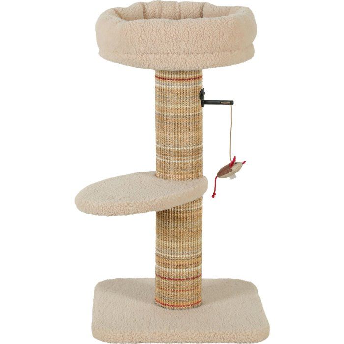 ZOLUX Cat Tree 70 cm - Stable, Resting Area, Mouse Toy, Sisal - Boreal - Beige