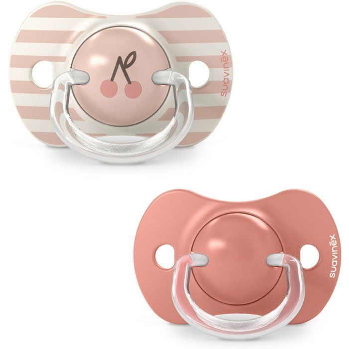 Set of 2 symmetrical pacifiers - SUAVINEX - Birdies - SX Pro - 18 months and over - Pink