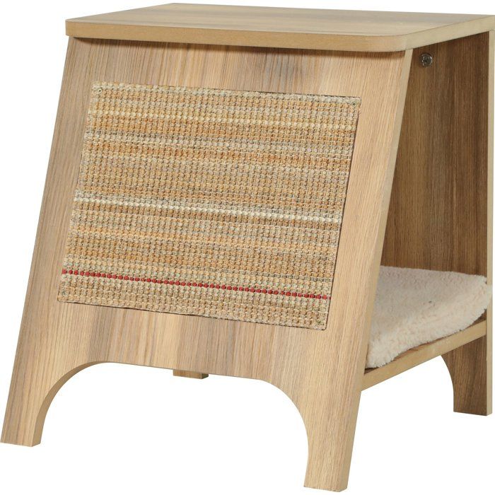 ZOLUX 3-in-1 Cat Console - Sisal Scratching Post, Bed and Side Table - 43.5 cm - Boreal - Beige