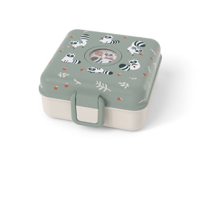 MONBENTO Kids' Sandwich Box - 850 ml - BPA Free - Snacky Raccoon