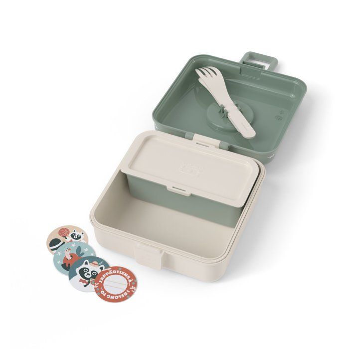 MONBENTO Kids' Sandwich Box - 850 ml - BPA Free - Snacky Raccoon