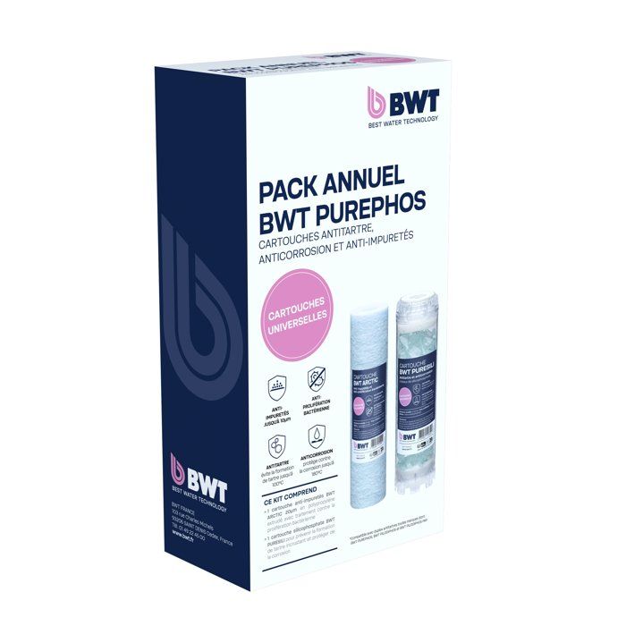 BWT Annual Cartridge Pack - ARCTIC 20 µm + PURESILI - Anti-impurities + Antibacterial