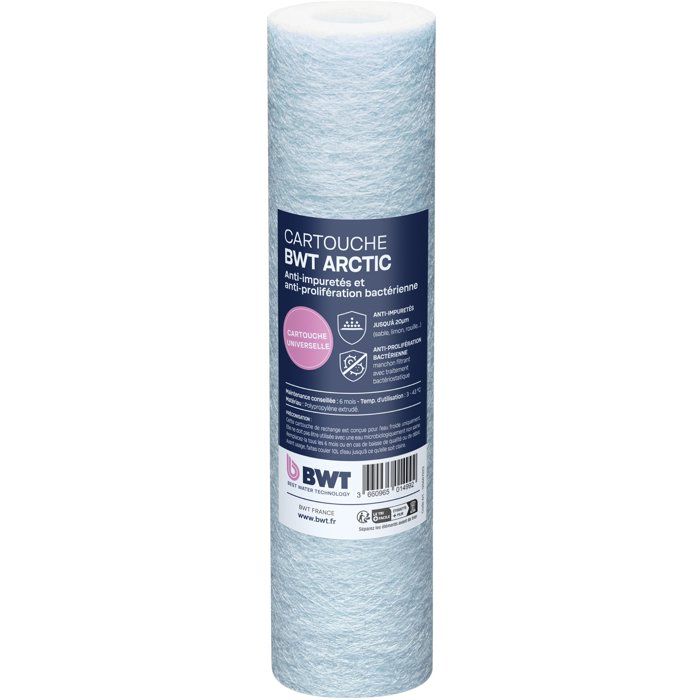 Cartouche filtrante - BWT - ARCTIC 20 µm - Polypropylene extrudé - Traitement bactériostatique