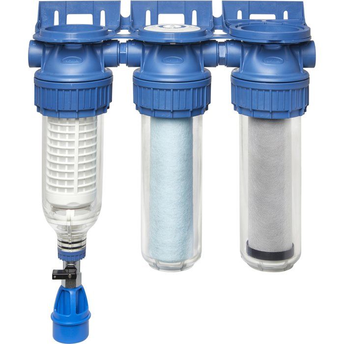 BWT Triplex Filtration System - PURESKY 50 µm Backwashable + ARCTIC 20 µm + PUREBLOCK 10 µm