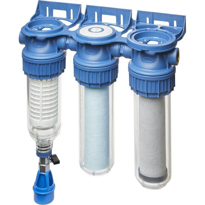 BWT Triplex Filtration System - PURESKY 50 µm Backwashable + ARCTIC 20 µm + PUREBLOCK 10 µm