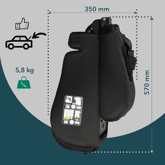 BAMBISOL Convertible Car Seat - AY570N - Group 1/2/3 - I-Size - Black