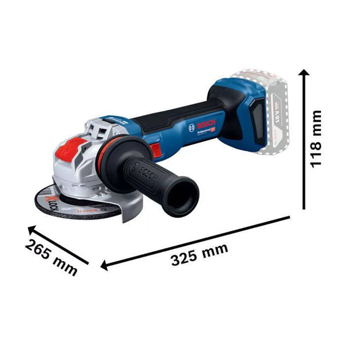 BOSCH GWX 18V-11 S Solo L X-LOCK Angle Grinder - 06019N4200