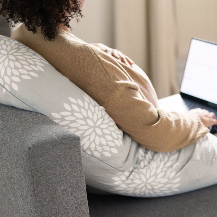 BEABA Maternity Pillow - Big Flopsy™ - Flowers - Grey