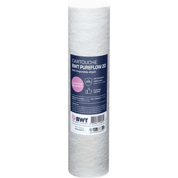 BWT Filter Cartridge - Extruded 20 µm - Retains Sludge/Sand/Rust
