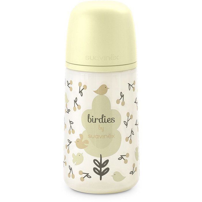 SUAVINEX Birdies Baby Bottle - 270 ml - 3 to 6 Months - Beige - SX Pro M Teat