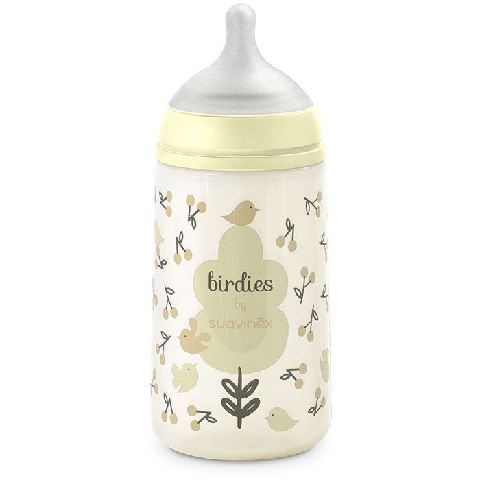 SUAVINEX Birdies Baby Bottle - 270 ml - 3 to 6 Months - Beige - SX Pro M Teat