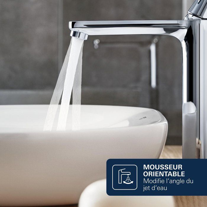 GROHE Basin Mixer Tap - Size XL - Smooth Body Without Waste - Chrome