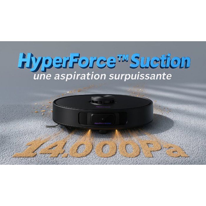 EZICLEAN PureFlow MAX - Robot Vacuum and Mop - 14000 Pa - AquaClean Auto-Refresh