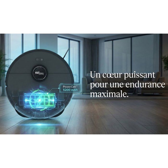 EZICLEAN PureFlow MAX - Robot Vacuum and Mop - 14000 Pa - AquaClean Auto-Refresh