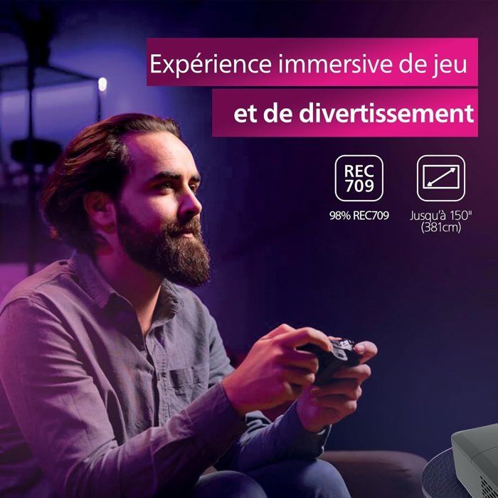 Vidéoprojecteur - PHILIPS - GAMEPIX 800 -  Full HD 1080p - 500 lumens ANSI - 120 Hz