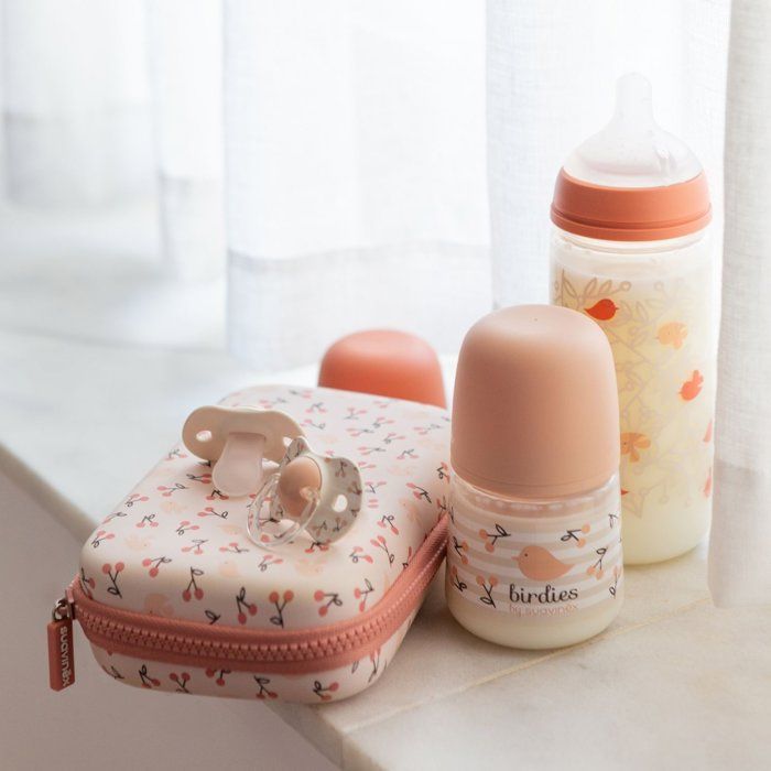 SUAVINEX Birdies Baby Bottle - SX Pro L Teat - 360 ml - 6 months and over - Pink