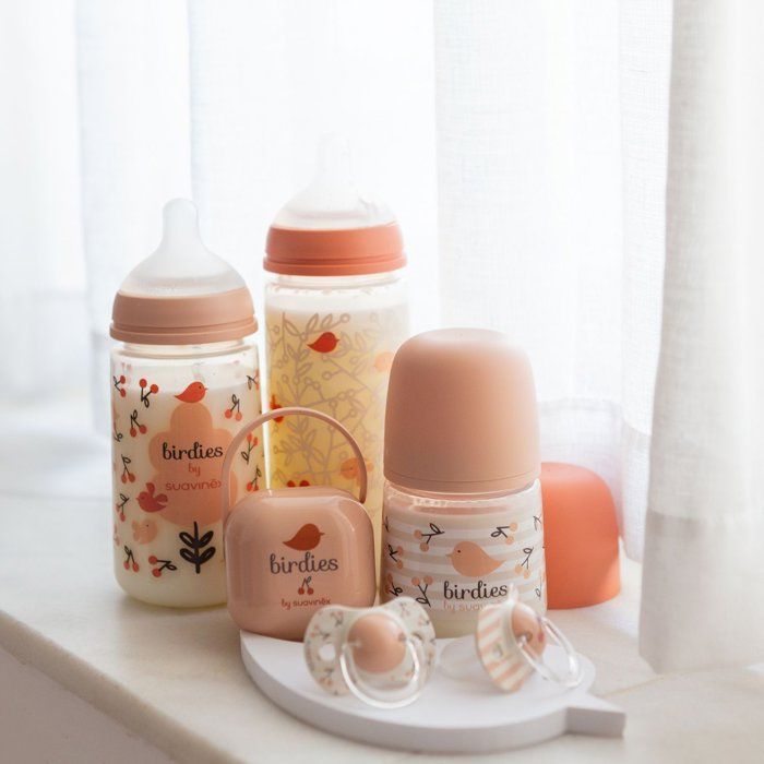 SUAVINEX Birdies Baby Bottle - SX Pro L Teat - 360 ml - 6 months and over - Pink