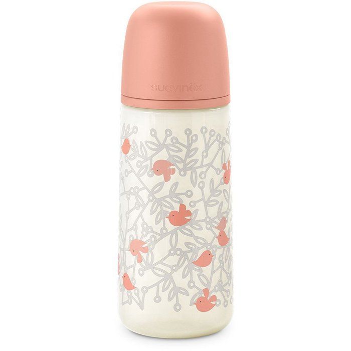 SUAVINEX Birdies Baby Bottle - SX Pro L Teat - 360 ml - 6 months and over - Pink
