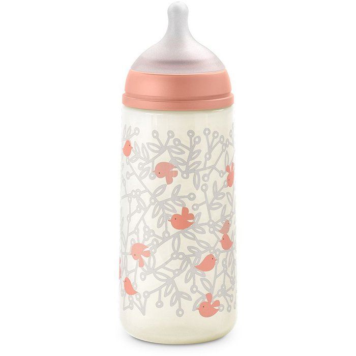 SUAVINEX Birdies Baby Bottle - SX Pro L Teat - 360 ml - 6 months and over - Pink