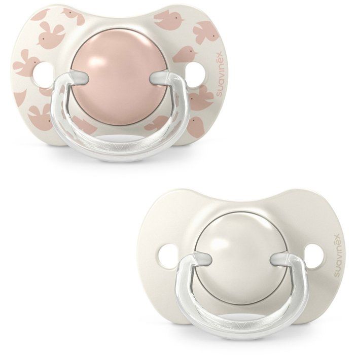Set of 2 symmetrical pacifiers - SUAVINEX - Birdies - SX Pro - 6 to 18 months - Pink