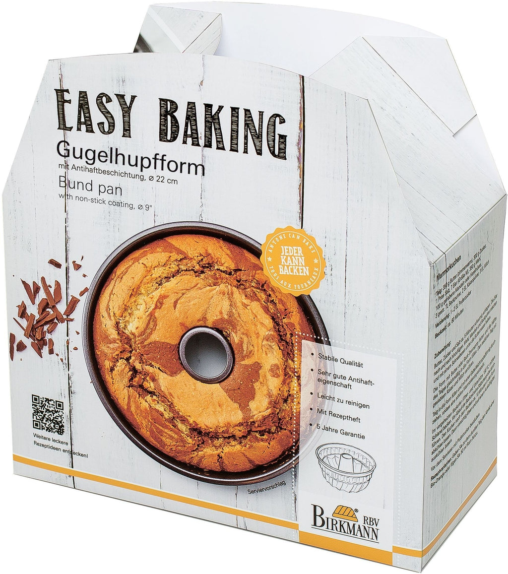 BIRKMANN Turban Baking Mold - EASY BAKING - Carbon Steel - Non-stick - 22 x 22 x 10 cm