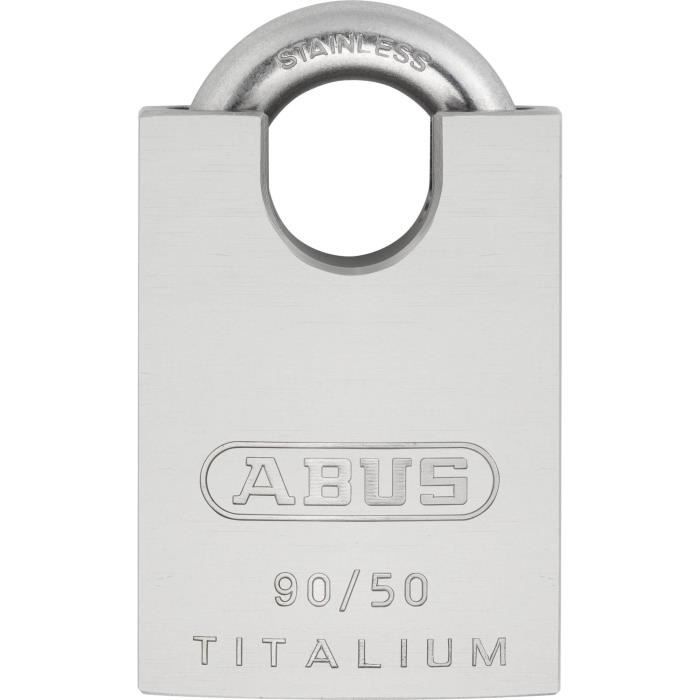 ABUS Padlock - Protected Shackle - Interchangeable Cylinder - Weatherproof - 90RK/50