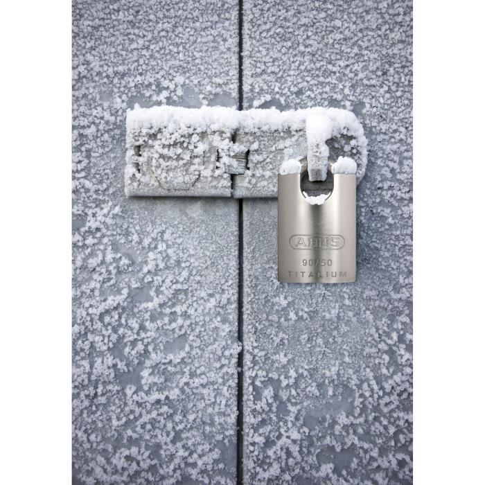 ABUS Padlock - Protected Shackle - Interchangeable Cylinder - Weatherproof - 90RK/50