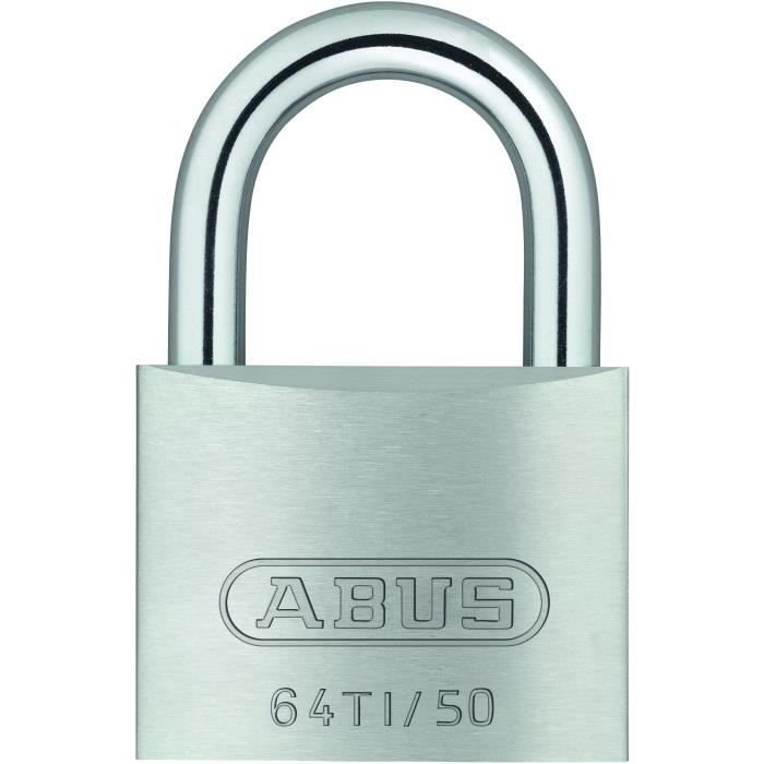 ABUS Padlock - 64TI/50 Titalium - Aluminum body - Paracentric key - Medium theft risk