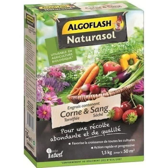 ALGOFLASH NATURASOL Fertilizer - Roasted Horn and Dried Blood - 1.5 kg