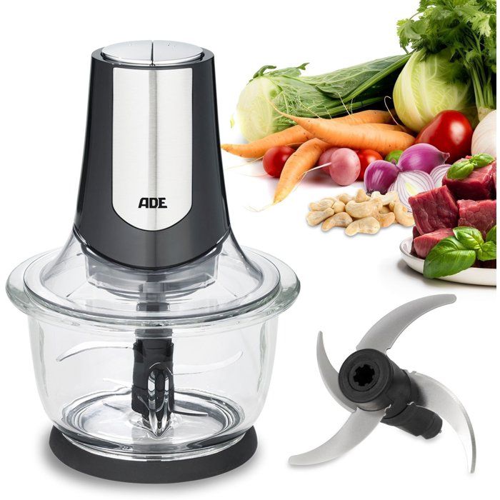 ADE Electric Multi-Chopper - 2 Speeds - 1.2 L - Black/Stainless Steel