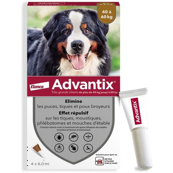 Advantix Dog Parasite Control Solution 40-60 kg - 4 Pipettes