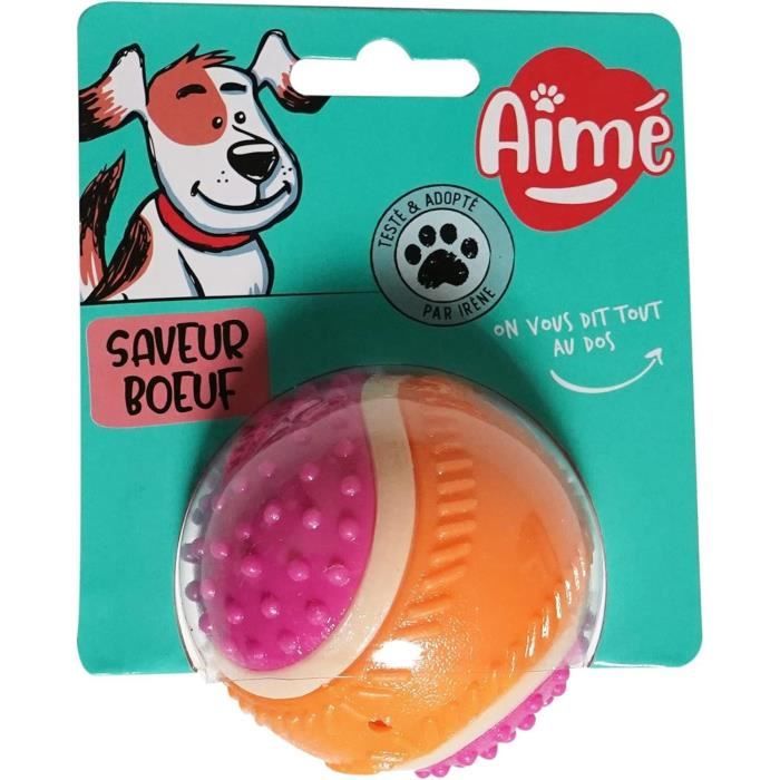 AIMÉ Dog Ball - 5 in 1 Beef Flavor - 6 cm Diameter