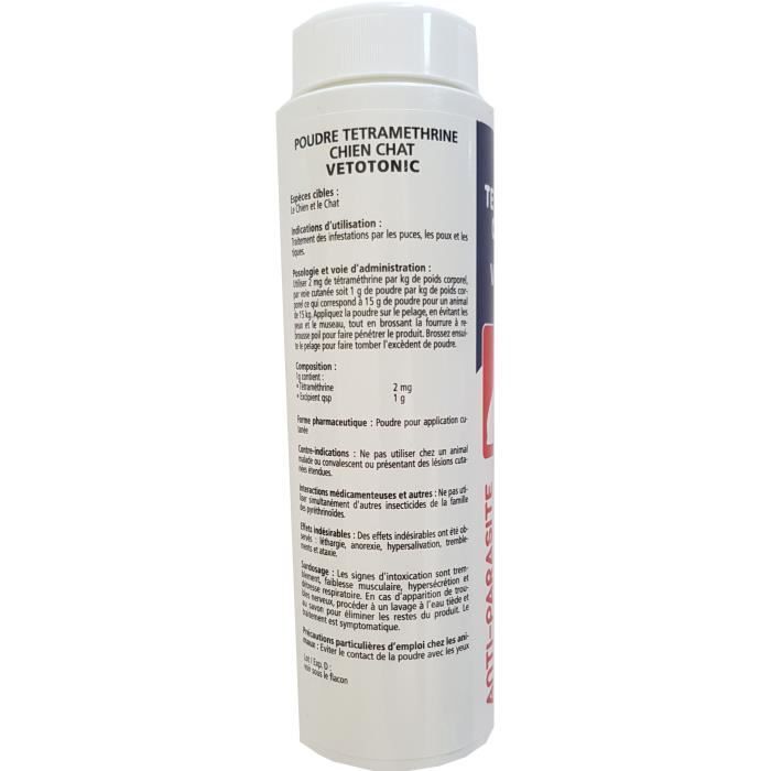 Vetocanis Tetramethrin Flea and Tick Powder - For Dogs and Cats