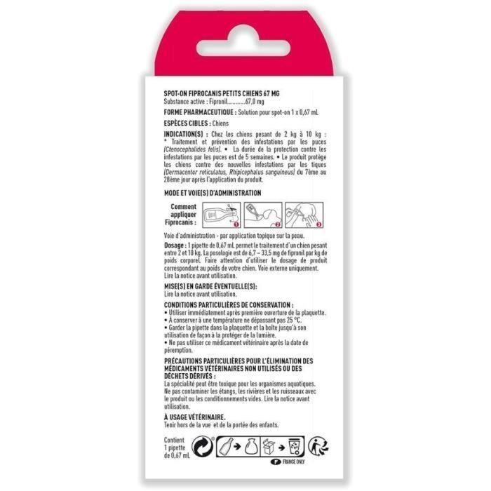 Flea & Tick Spot-On - VETOCANIS - Treatment for Small Dogs 2-10 kg