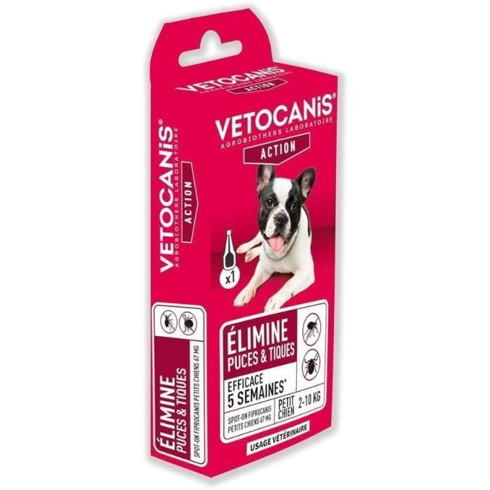 Flea & Tick Spot-On - VETOCANIS - Treatment for Small Dogs 2-10 kg