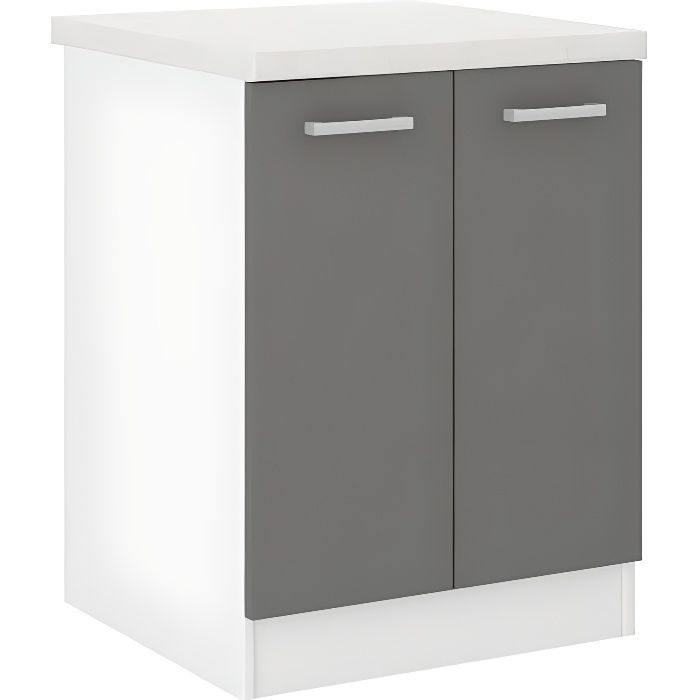 Ultra Kitchen Low Furniture - 60 cm - Gray with Worktop Included