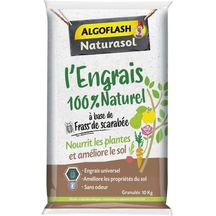 ALGOFLASH NATURASOL Complete Fertilizer based on Beetle Frass - 10 kg