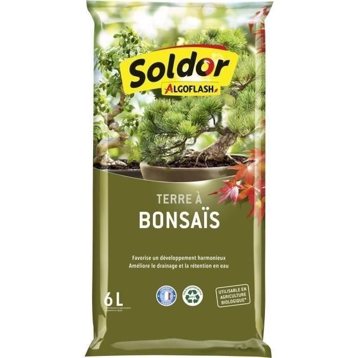 ALGOFLASH Bonsai Soil 6 L - Organic Potting Mix for Bonsai Plants