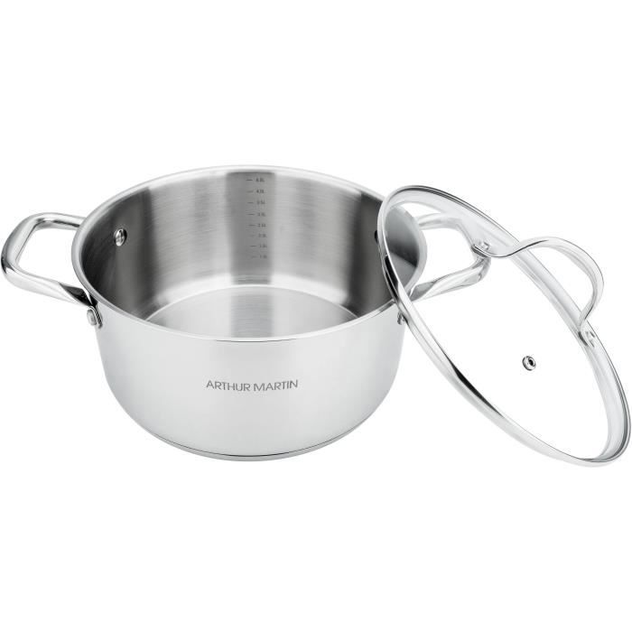 Arthur Martin Stockpot - Stainless Steel - 32 cm - Induction Compatible
