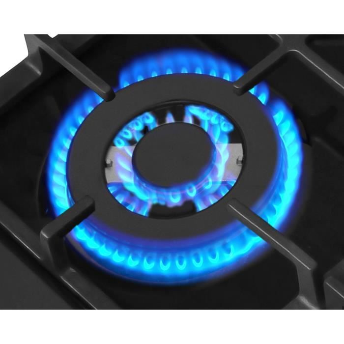 AMICA Gas Hob - 4 Burners - 59 x 52 cm - Black - PGA6101ApCb RETRO