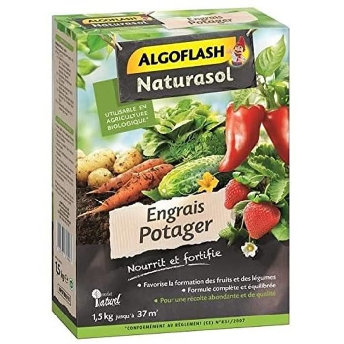 ALGOFLASH NATURASOL Vegetable Garden Fertilizer - 1.5 kg - Organic